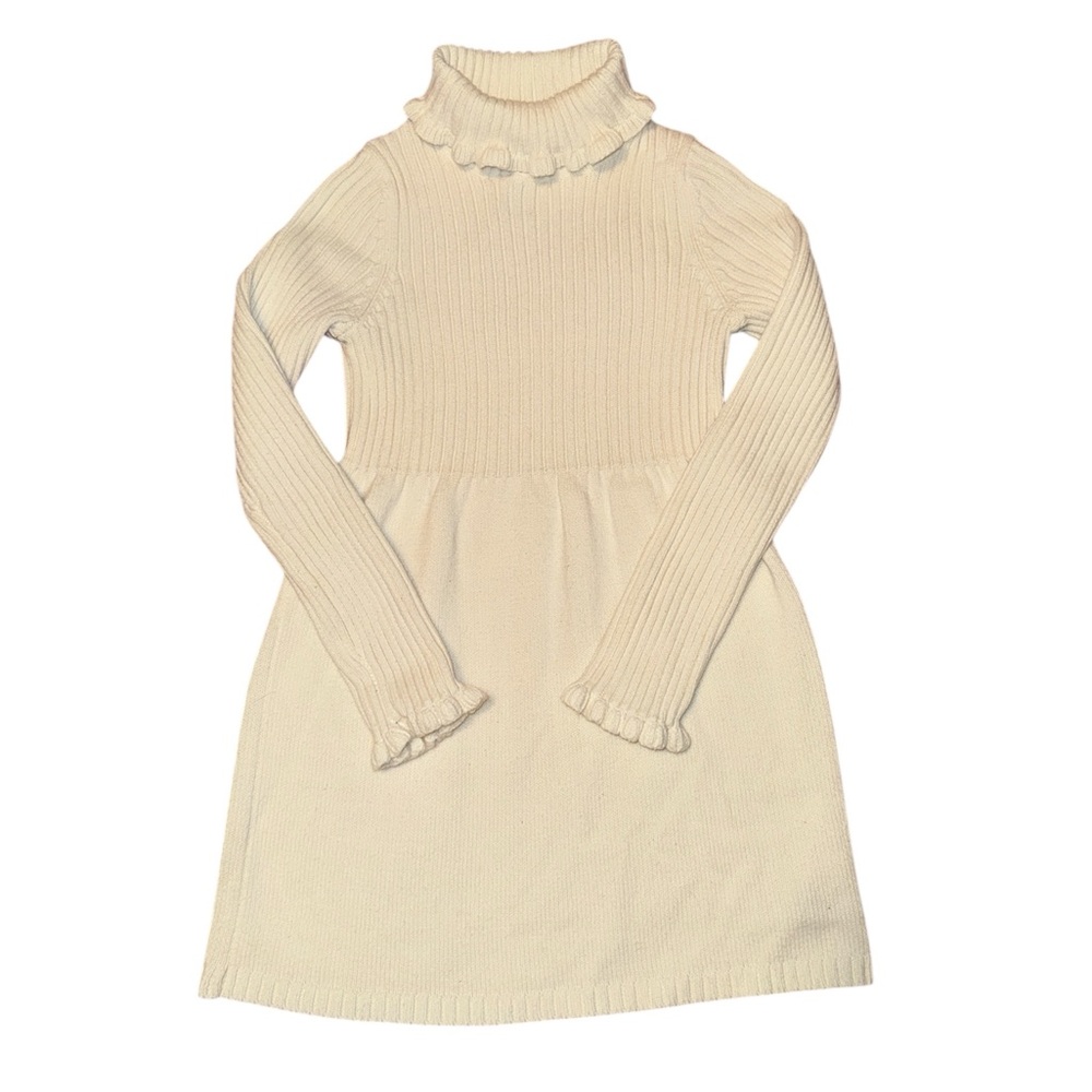 Rachel Zoe Ivory Ribbed Kids Dress Size 7-8